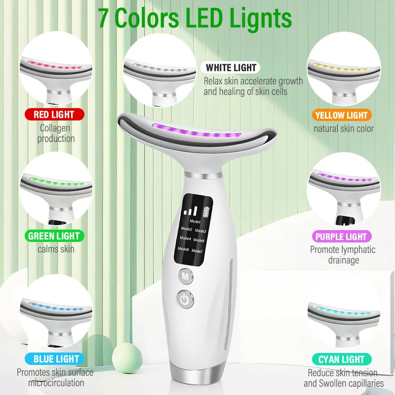 7 colour LED light therapy benefits chart